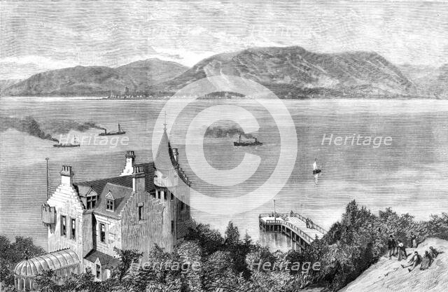 View of Loch Long; opposite Blairmore, with the Clyde dredging-barges depositing foul matter, 1890. Creator: Unknown.