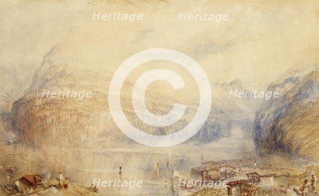 Lake of Lucerne from Brunnen, 1845. Creator: JMW Turner.