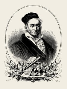 Portrait of Carl Friedrich Gauss (1777-1855). Creator: Ritmüller, Eduard (1805-1869).