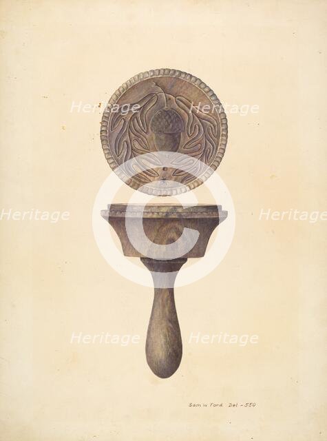 Butter Mold, c. 1939. Creator: Samuel W. Ford.