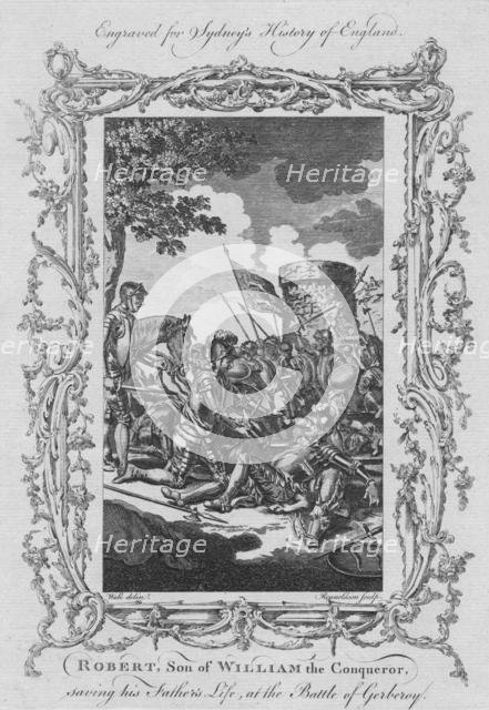 'Robert, Son of William the Conqueror, saving the Father's Life, at the Battle of Gerberoy', 1773.  Creator: Rennoldson.