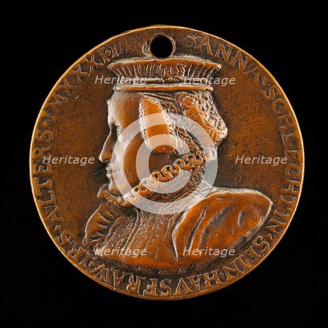 Susanna Schlecht Zäh, born 1541, Wife of Sebastian Zäh 1560 [reverse], 1572. Creator: Antonio Abondio.