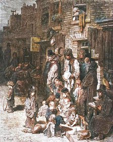 'Wentworth Street, Whitechapel', 1872.   Creator: Gustave Doré.