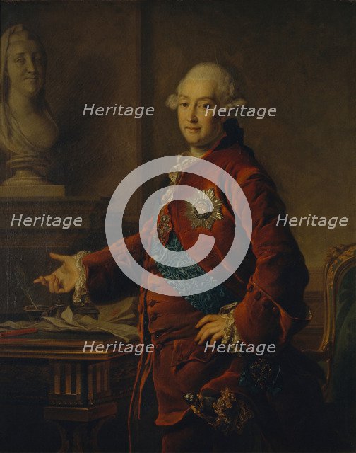 Portrait of Vice-Chancellor Prince Alexander Mikhaylovich Golitsyn (1723-1807), 1772. Artist: Levitsky, Dmitri Grigorievich (1735-1822)