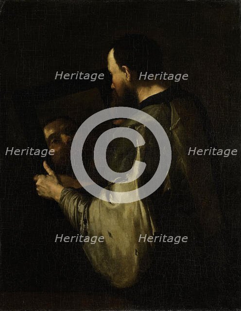 Philosopher with Mirror, 1600-1652. Creator: Unknown.