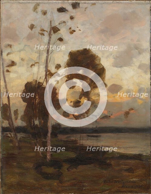 After the Sunset, Landscape from aland, 1886. Creator: Victor Westerholm.