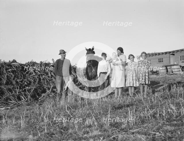 The Daugherty family, FSA borrowers, Warm Springs district, Malheur County, Oregon, 1939. Creator: Dorothea Lange.