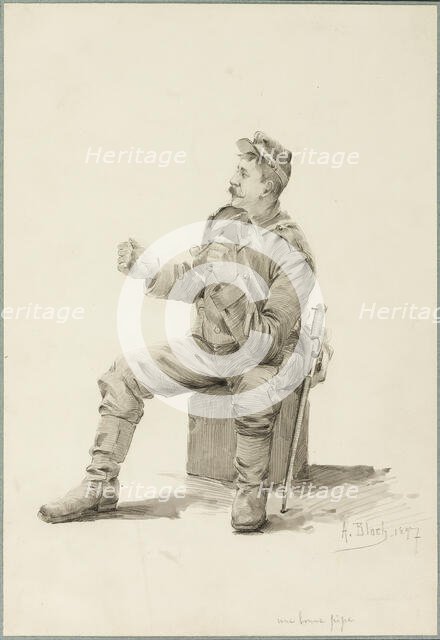 A Good Pipe, 1897. Creator: Alexandre Bloch.