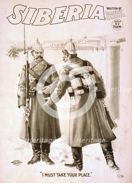 Siberia [graphic] : written by Bartley Campbell., c1900. Creators: Bartley Campbell, U.S. Printing Co..