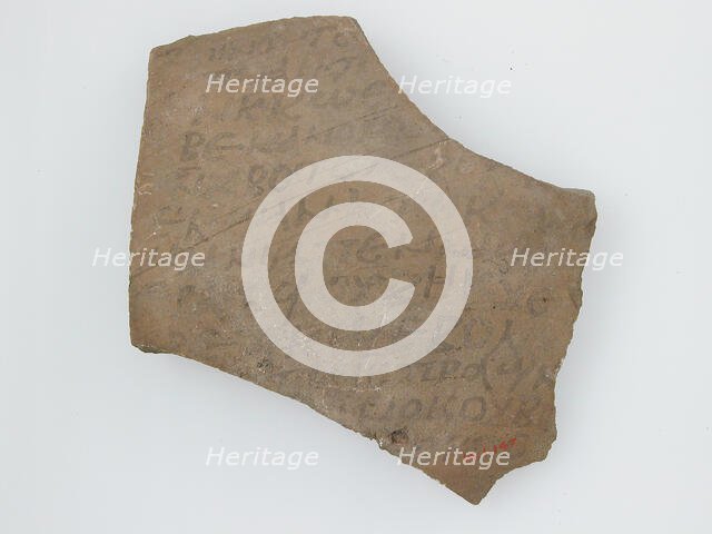 Ostrakon with Liturgical Text, Coptic, 600. Creator: Unknown.