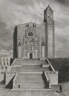 Cathedral of Santa Maria, Girona, Catalonia, Spain, 1853. Creator: Antonio Roca Sallent.