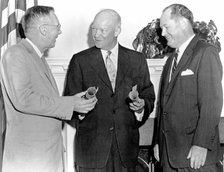 President Eisenhower with Hugh Dryden and T. Keith Glennan, August 19, USA, 1958. Creator: NASA.