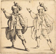 Officer with Large Plume, Front View, 1617 and 1621. Creator: Jacques Callot.