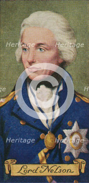 Lord Nelson, taken from a series of cigarette cards, 1935. Artist: Unknown