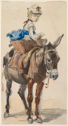 Girl on a Donkey. Creator: Isidore Pils (French, 1813/15-1875).