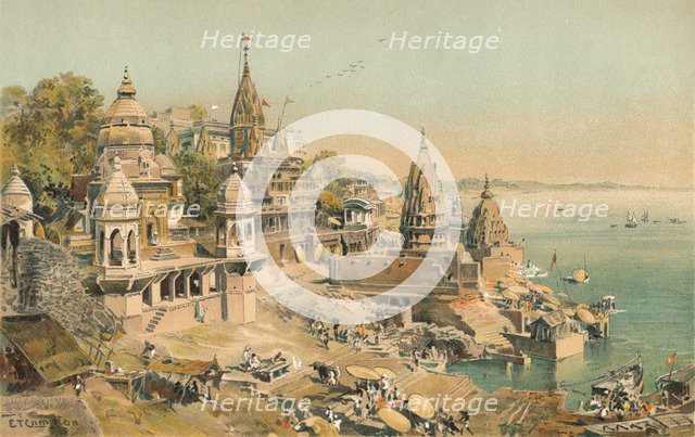 'Benares on the Ganges', 1892, (1904). Artist: Edward Theodore Compton.