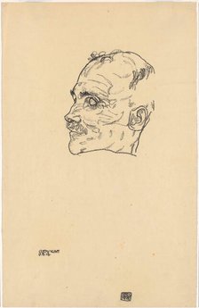 Gustav Klimt on his deathbed, 1918. Creator: Schiele, Egon (1890-1918).