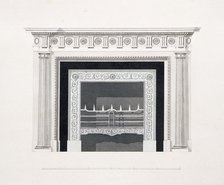 Fireplace in the library, Audley End House, Saffron Walden, Essex, late 18th century. Artist: Placido Columbani.