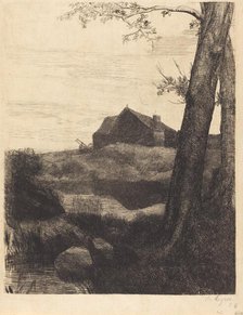 Farm with Large Tree (La ferme au grand arbre). Creator: Alphonse Legros.