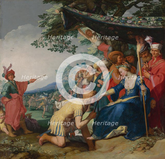 Theagenes Receiving the Palm of Honour from Chariclea. Creator: Abraham Bloemaert.