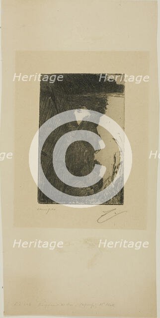 Bather (Evening) I (Zinc etching), 1896. Creator: Anders Leonard Zorn.