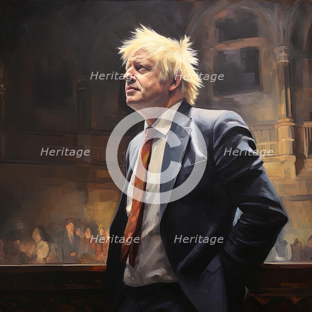 AI IMAGE - Portrait of Boris Johnson, 2023. Creator: Heritage Images.