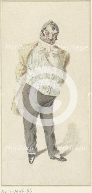 Caricature of a standing man, 1809-1877. Creator: Henry Bonaventure Monnier.