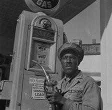 Possibly: Negro mechanic for the Amoco oil company, Washington, D.C., 1942. Creator: Gordon Parks.