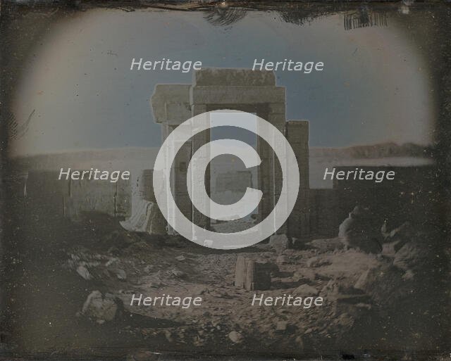 Temple of Horus, Edfu, 1842-44. Creator: Joseph Philibert Girault De Prangey.