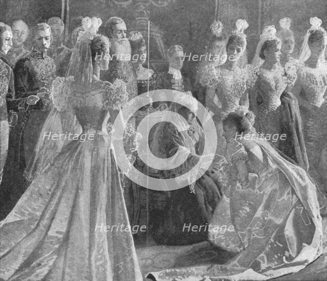 'Queen Victoria's Diamond Jubilee: Drawing-Room at Buckingham Palace, May 11, 1897', (1901).  Creator: Unknown.