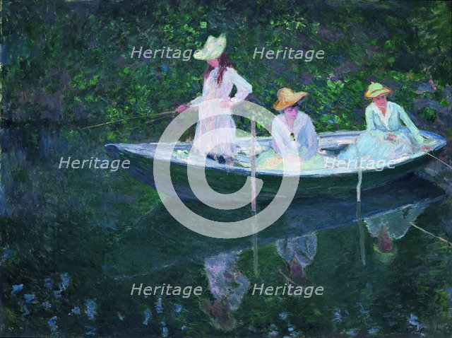 The Boat at Giverny (En norvégienne). Artist: Monet, Claude (1840-1926)