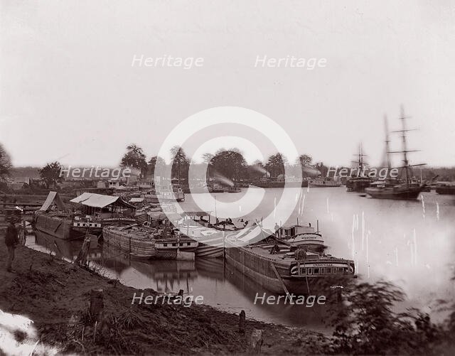 White House Landing, Pamunkey River, 1861-65. Creator: Tim O'Sullivan.