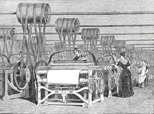 Interior of a Power-Loom factory, 1844. Creator: Unknown.