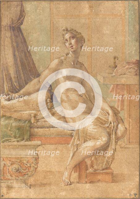 Lucretia, probably c. 1539. Creator: Parmigianino.