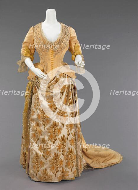Evening ensemble, French, ca. 1888. Creators: House of Worth, Charles Frederick Worth.