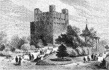Rochester Castle and grounds as a public park, 1883. Creator: Unknown.