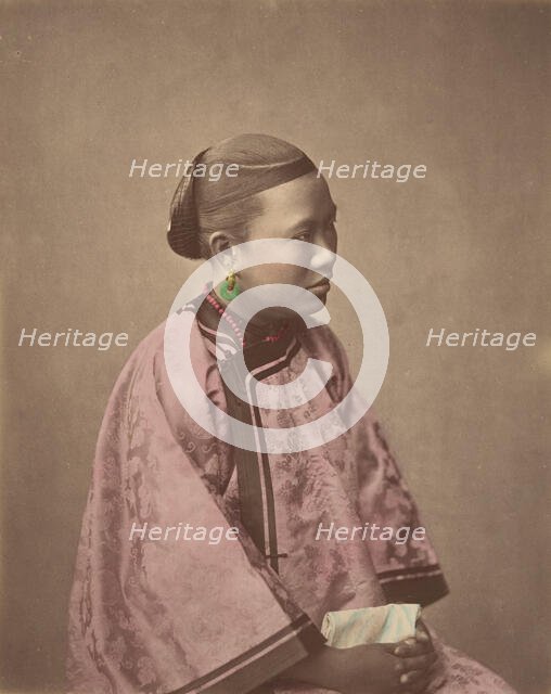 Fille de Shanghai, 1870s. Creator: Baron Raimund von Stillfried.