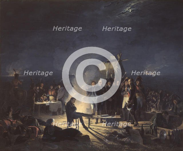 Napoleon's bivouac on the battlefield of Wagram in the night from the 5th to the 6th of July 1809, 1 Creator: Roehn, Adolphe (1780-1867).