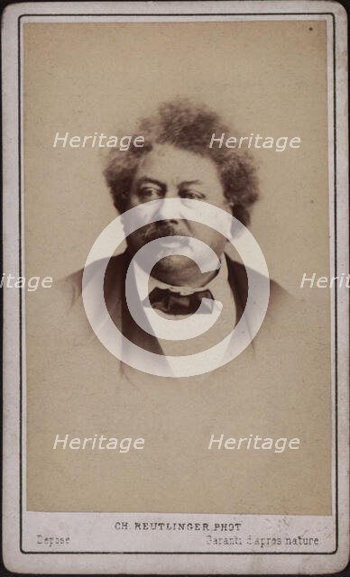 The author Alexandre Dumas père (1802-1870), c. 1868. Creator: Photo studio Reutlinger, Paris  .