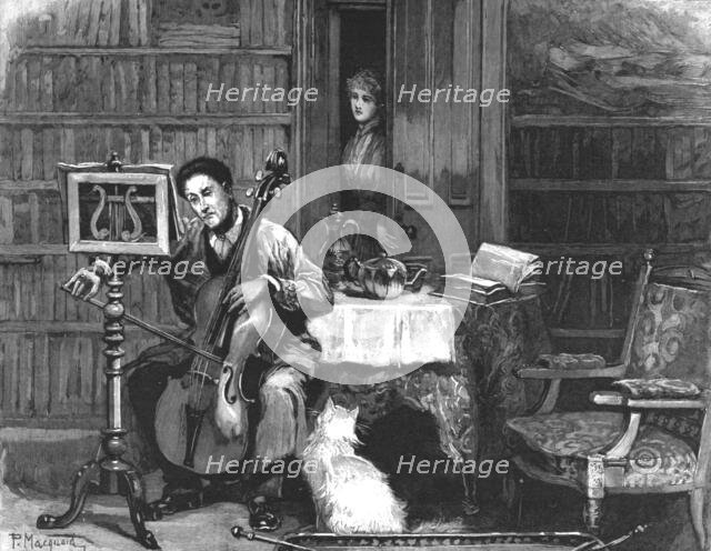 'Madame Leroux'; By Francis Eleanor Trollope; There sat Mr. Tudway Didear attired in a dark flannel  Creator: Percy Macquoid.