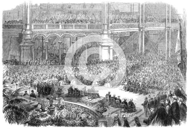 The International Exhibition: view from the orchestra on the opening day - from a photo..., 1862. Creator: Unknown.