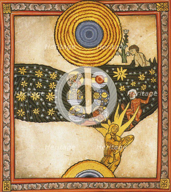 The Redeemer. Miniature from Liber Scivias by Hildegard of Bingen, c. 1175.