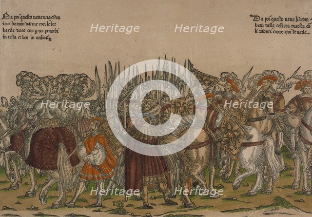 Ceremonial Procession in Bologna on 5 November 1529, on the Occasion of Charles V's Coronation by Po