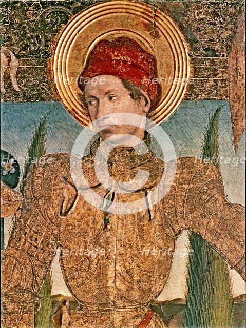 Detail of the central panel of a triptych, to 1445, by Jaume Huguet. 'St. George and the Princess…