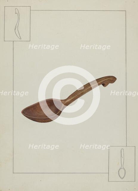 Wooden Spoon, 1935/1942. Creator: Unknown.