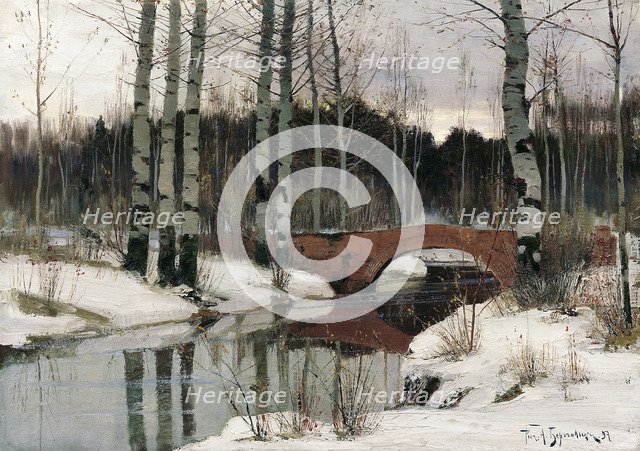 Thaw in Gatchina', 1897.  Creator: Bergholz, Richard (1865-1920).