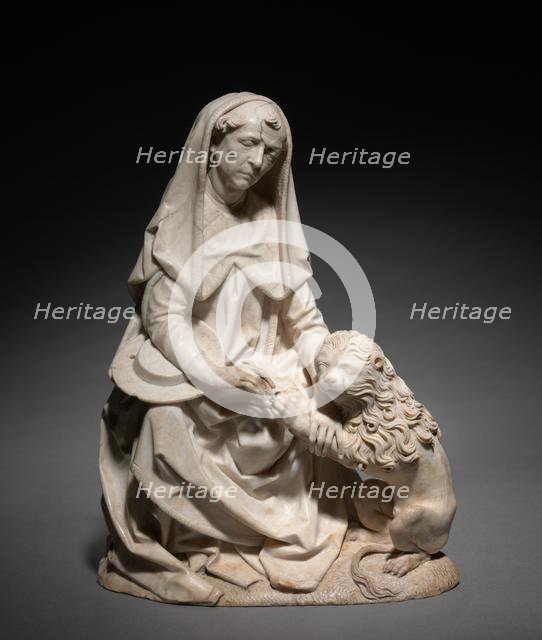 Saint Jerome and the Lion (From the former Church of St. Peter in Erfurt), c. 1495. Creator: Tilman Riemenschneider (German, c. 1460-1531).