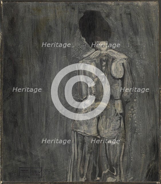 Untitled (Nude from the Back), 1902. Creator: Klee, Paul (1879-1940).