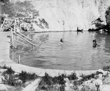 Canadian National Park, the basin, lower spring, Banff, Alberta, Canada, ca 1902. Creator: Unknown.