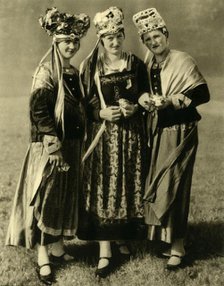 Young women in traditional costume, Styria, Austria, c1935. Creator: Unknown.